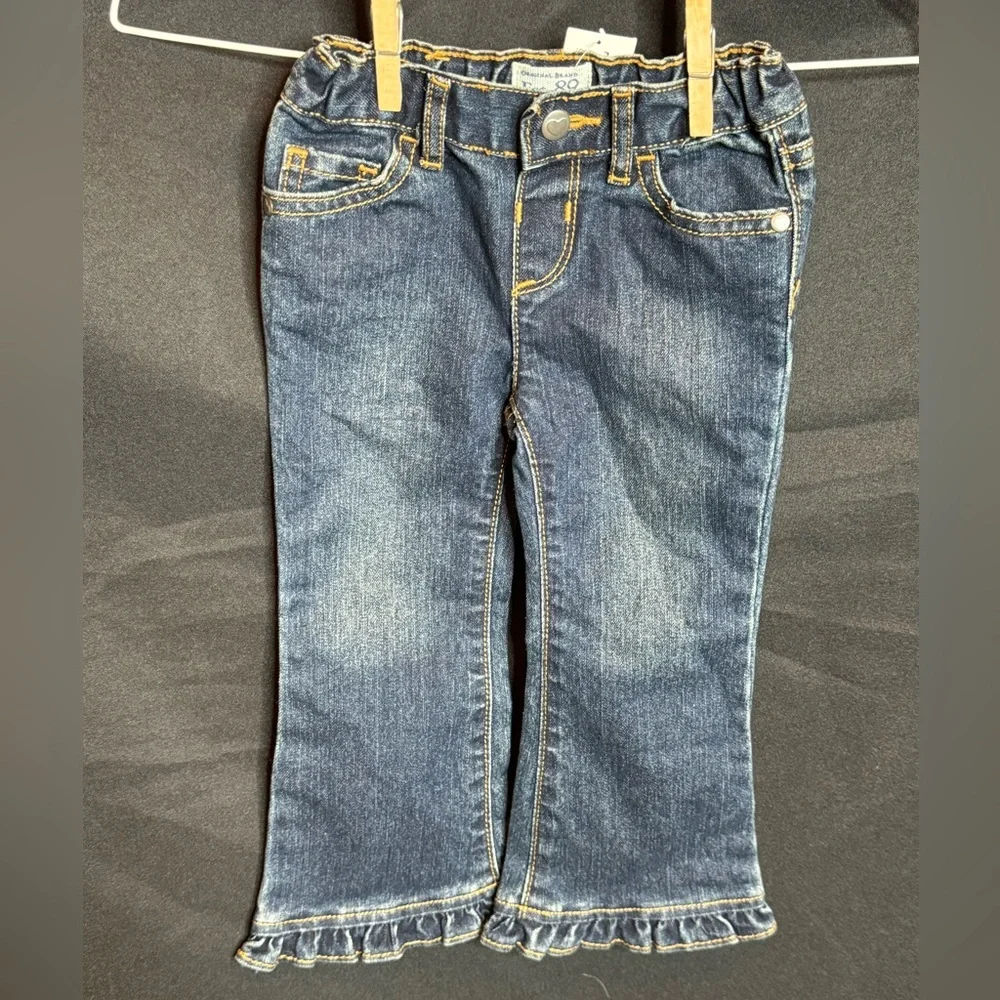 NWT Children’s Place Ruffle Leg Dark Denim Boutique Size 2T